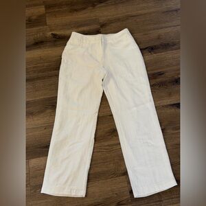 Chico’s Travelers White Pants rayon nylon SIZE 0.5 SMALL 6 stretch